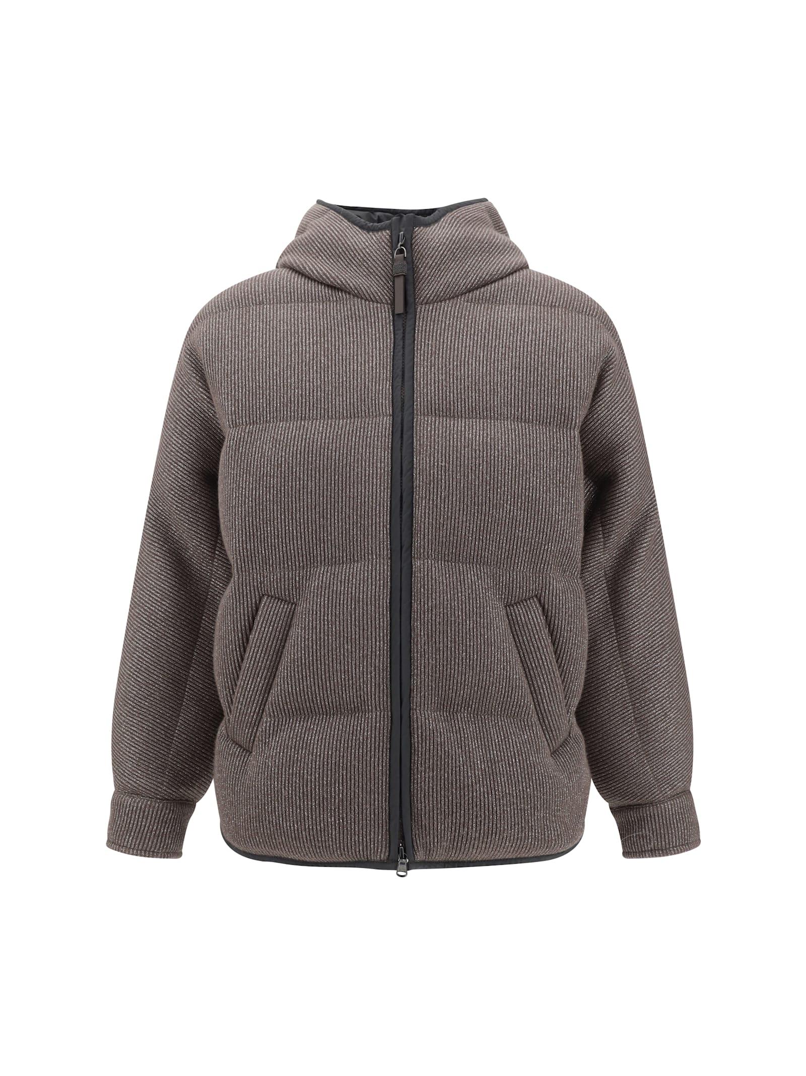 brunello cucinelli lurex down jacket