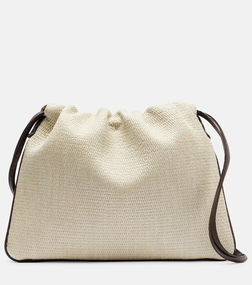 brunello cucinelli mini canvas crossbody bag
