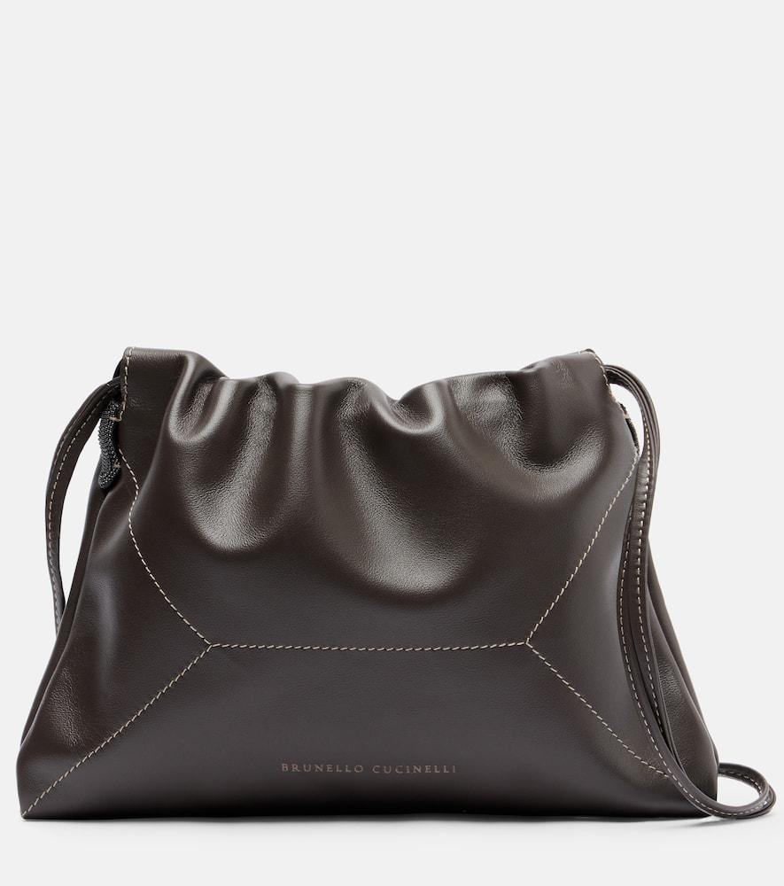 brunello cucinelli mini leather crossbody bag