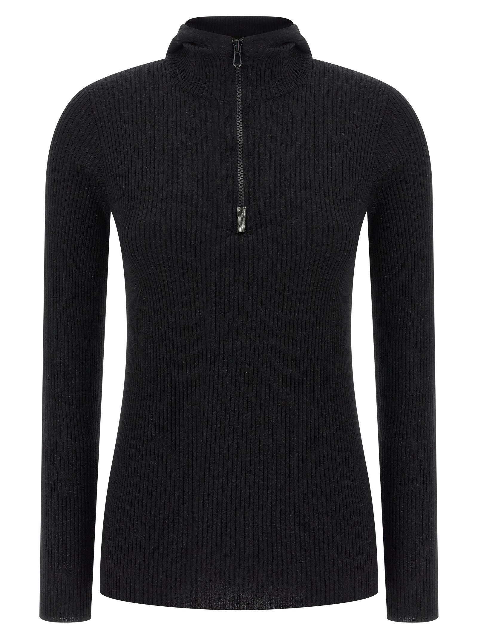 brunello cucinelli monile hooded sweater