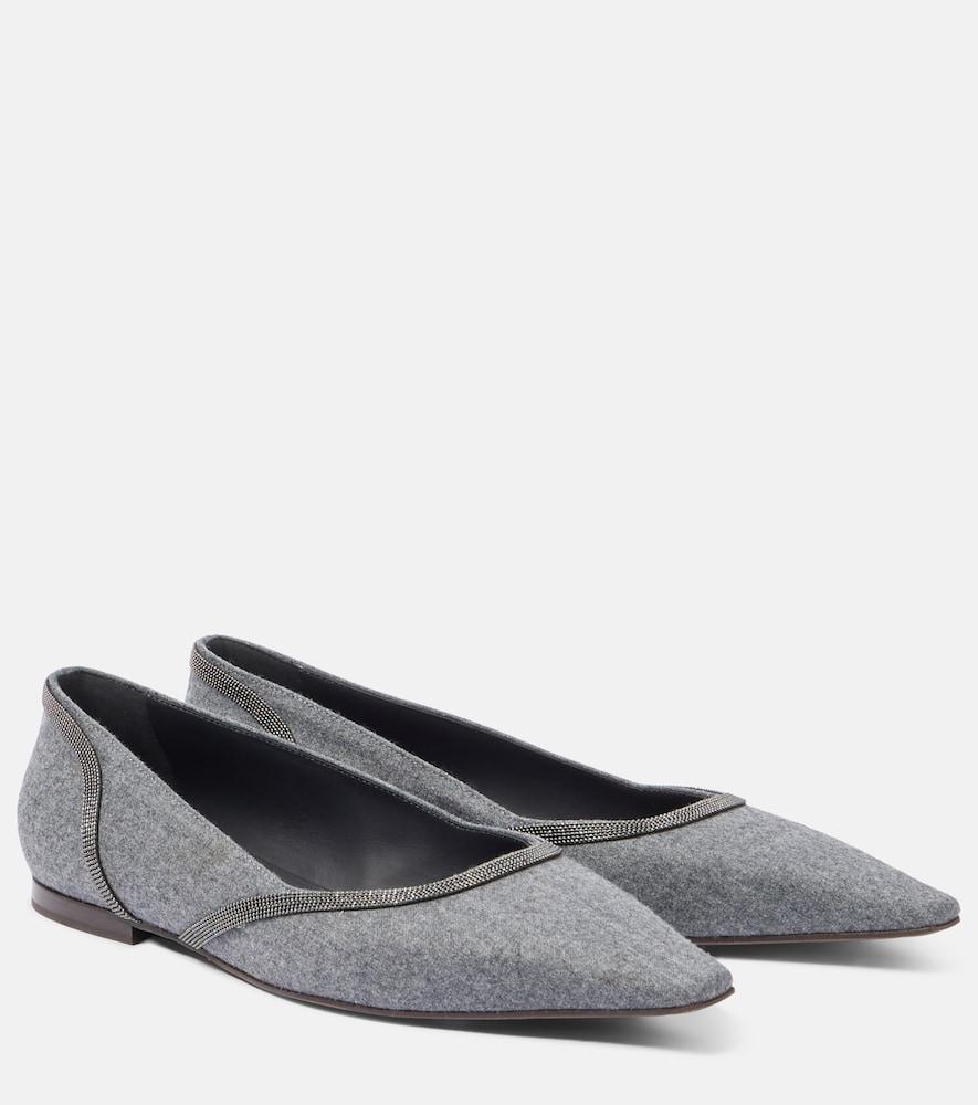 brunello cucinelli monili ballet flats
