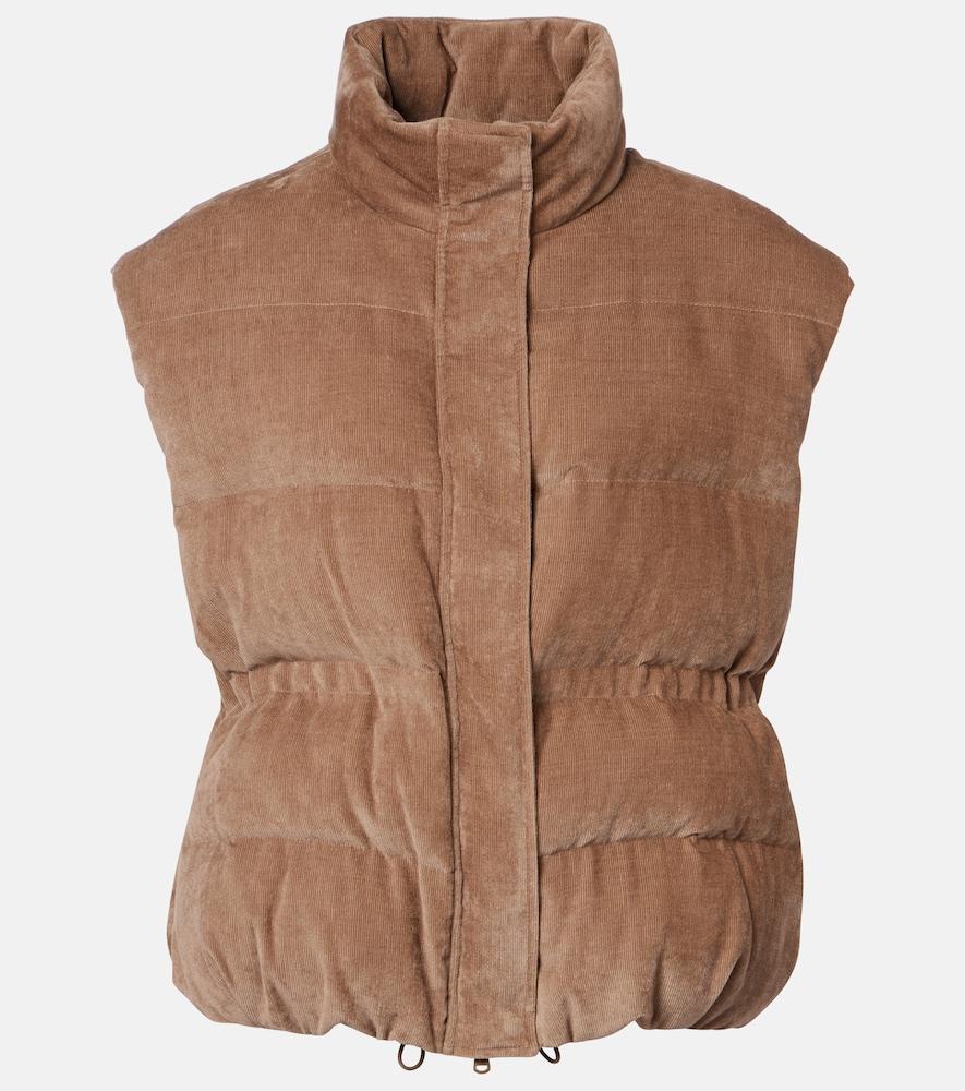 brunello cucinelli monili corduroy down vest