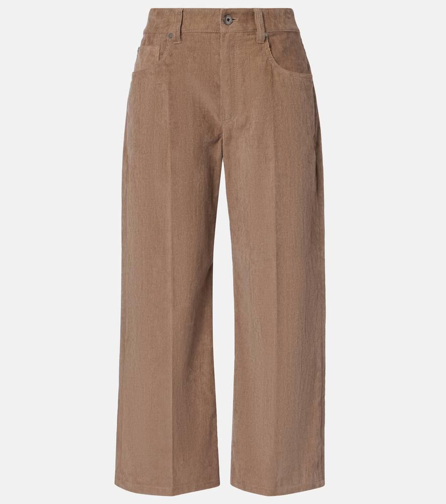 brunello cucinelli monili cotton corduroy straight pants