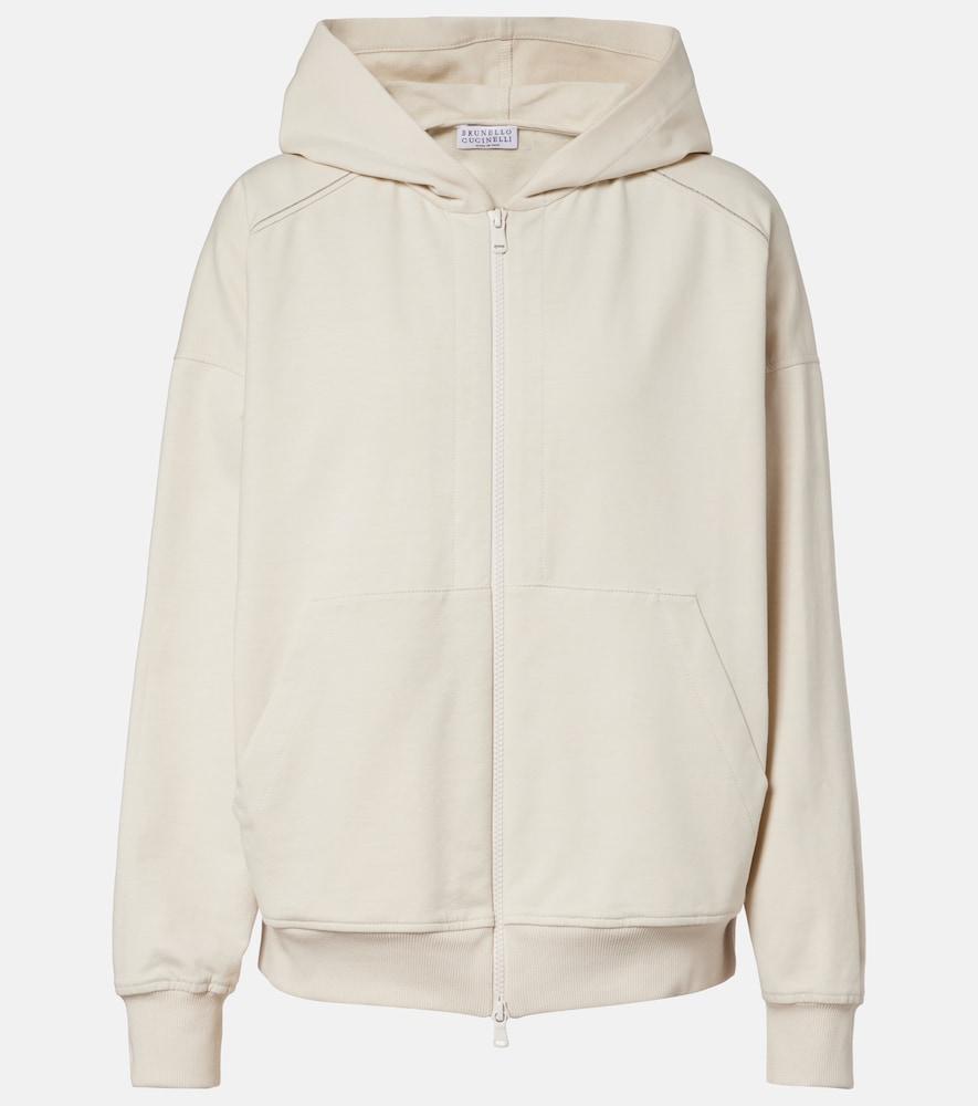 brunello cucinelli monili cotton hoodie