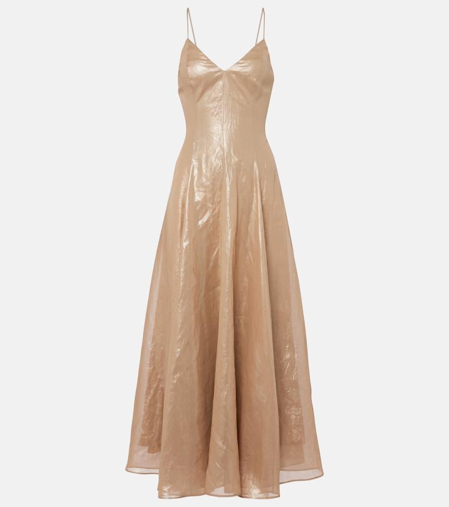 brunello cucinelli monili cotton maxi dress