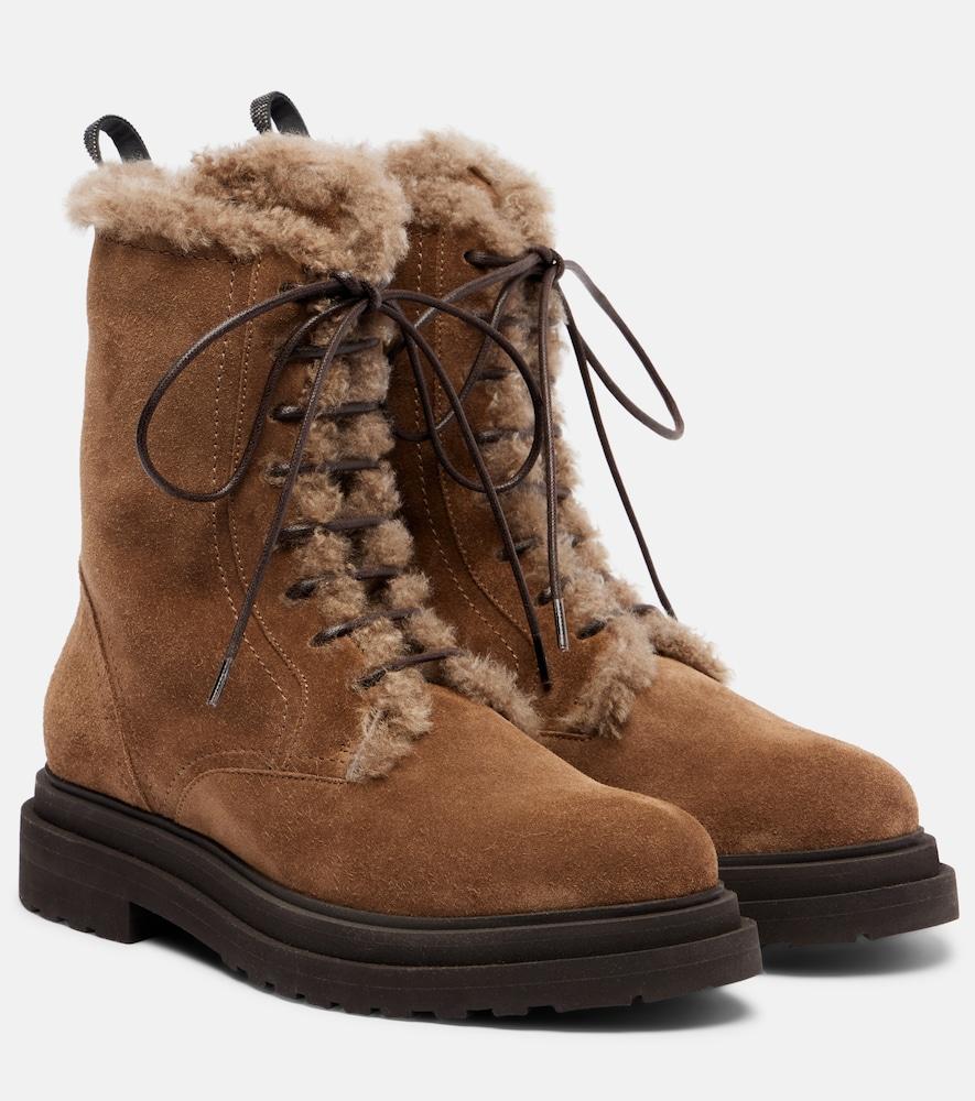 brunello cucinelli monili shearling