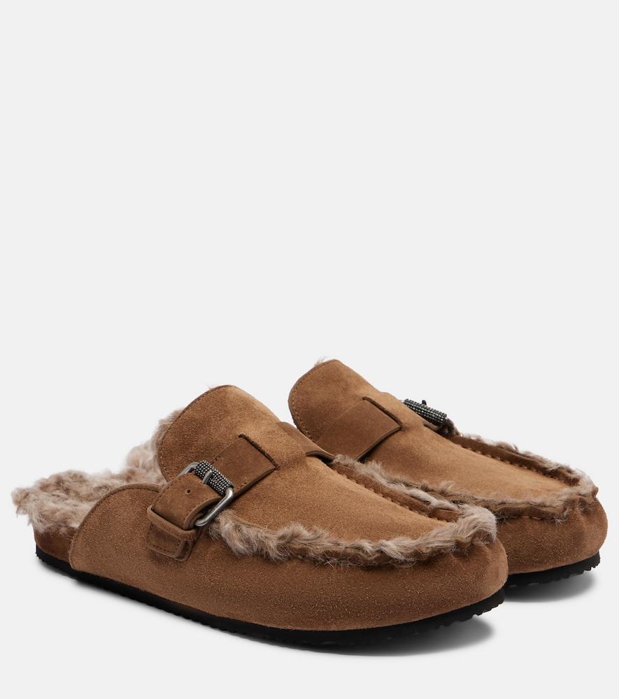 brunello cucinelli monili shearling