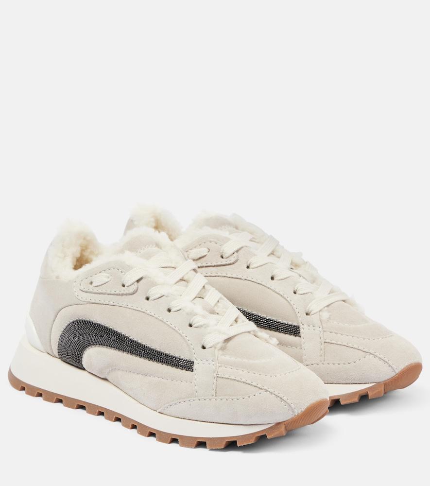 brunello cucinelli monili shearling