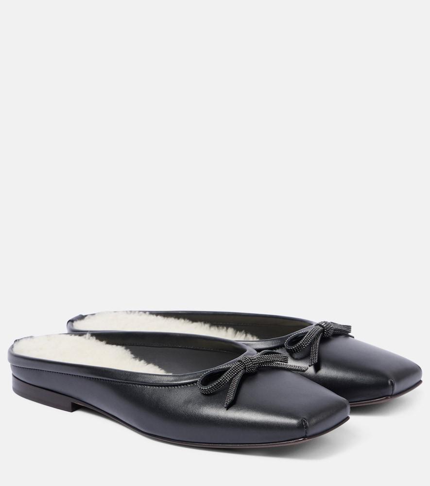 brunello cucinelli monili shearling