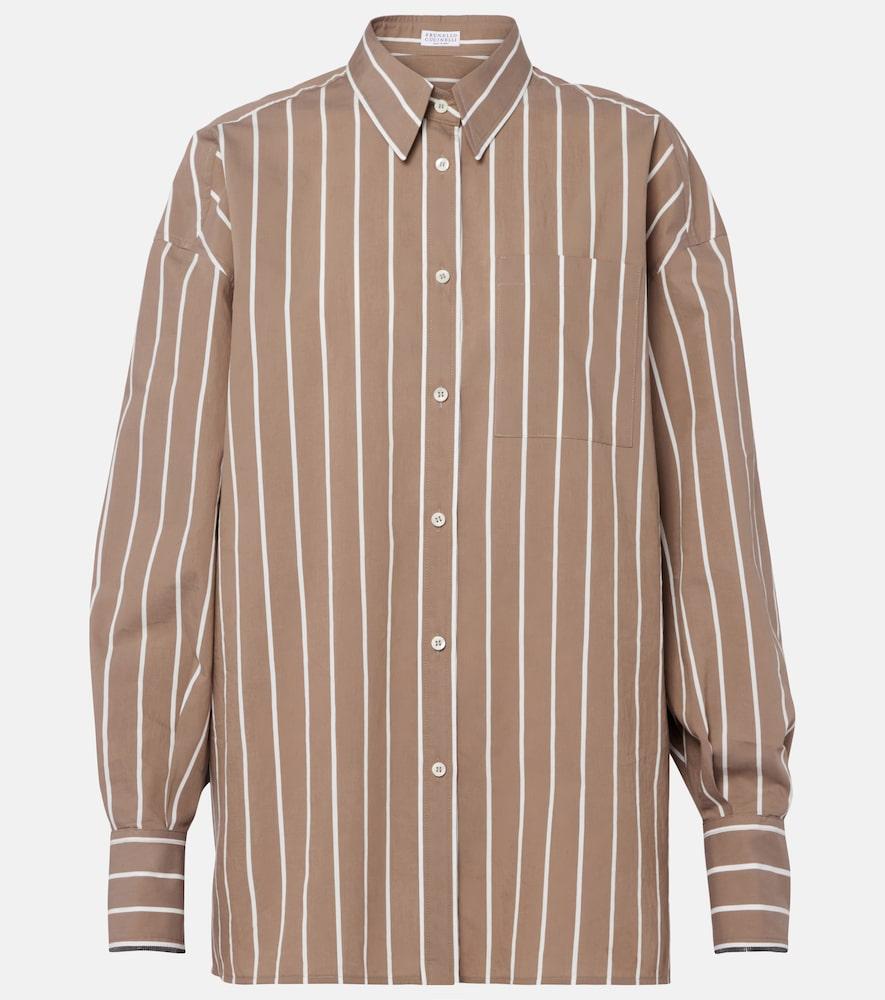 brunello cucinelli monili striped cotton