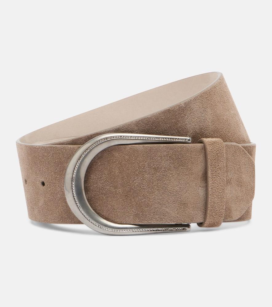 brunello cucinelli monili suede belt