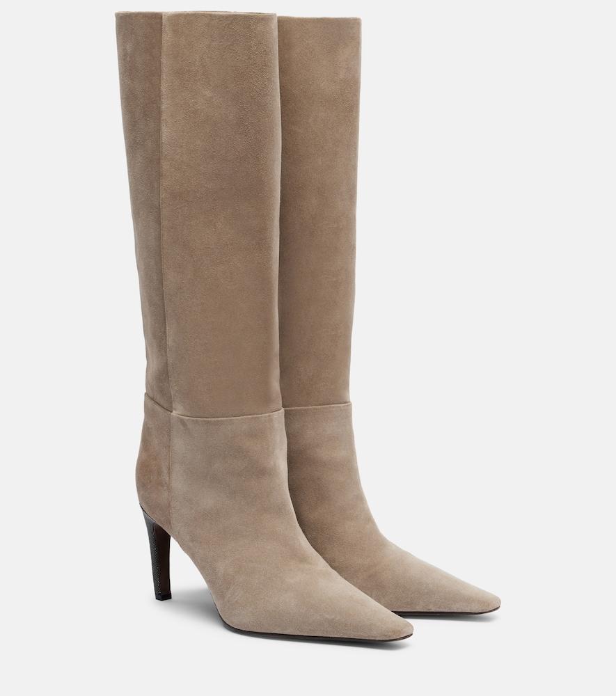 brunello cucinelli monili suede knee