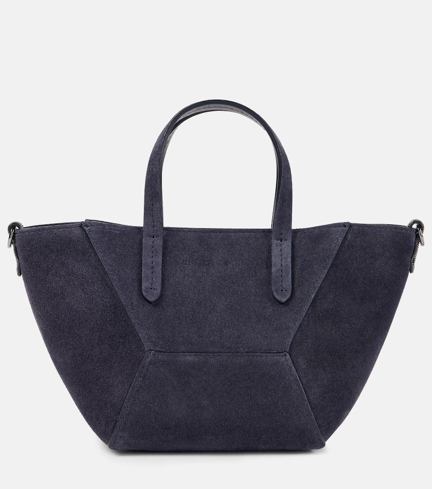 brunello cucinelli monili suede tote bag