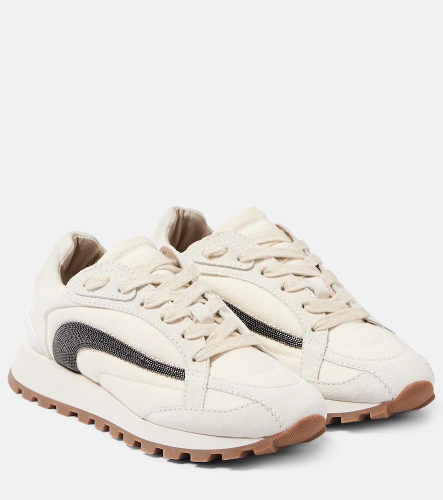 brunello cucinelli monili suede