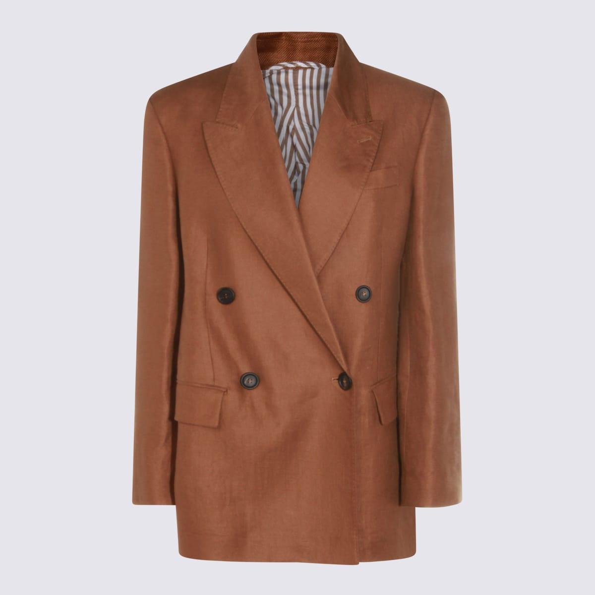 brunello cucinelli mou linen blazer