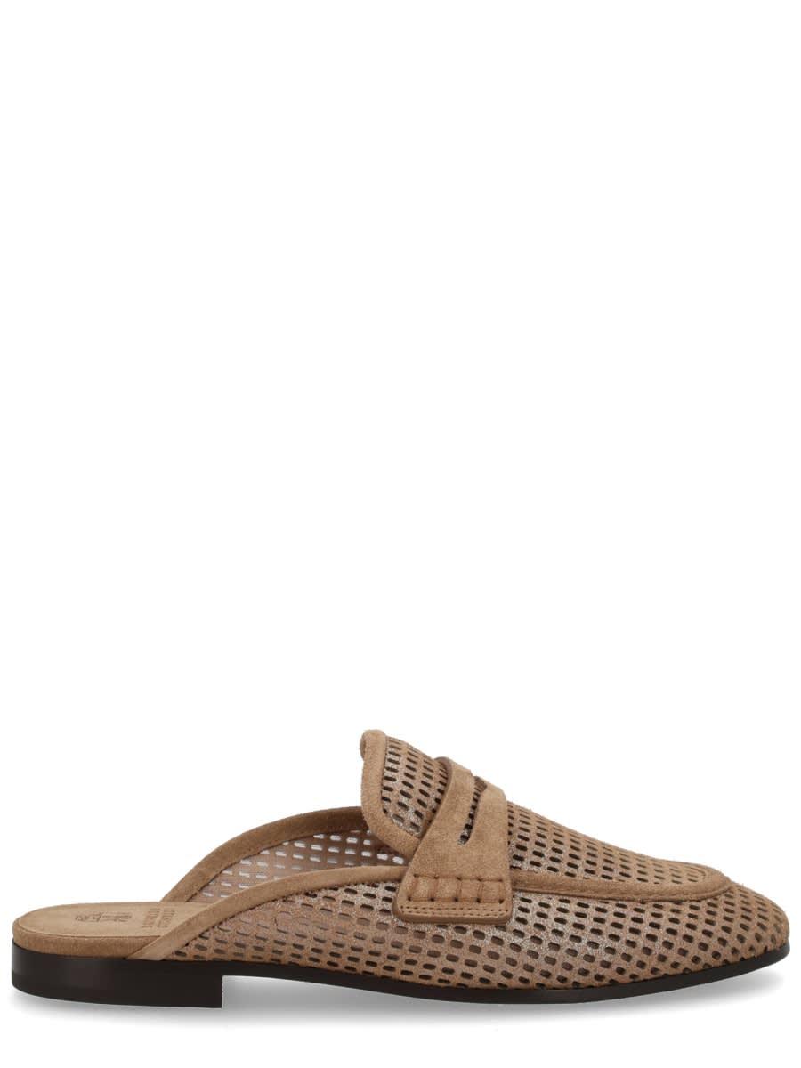 brunello cucinelli mule sparkling net