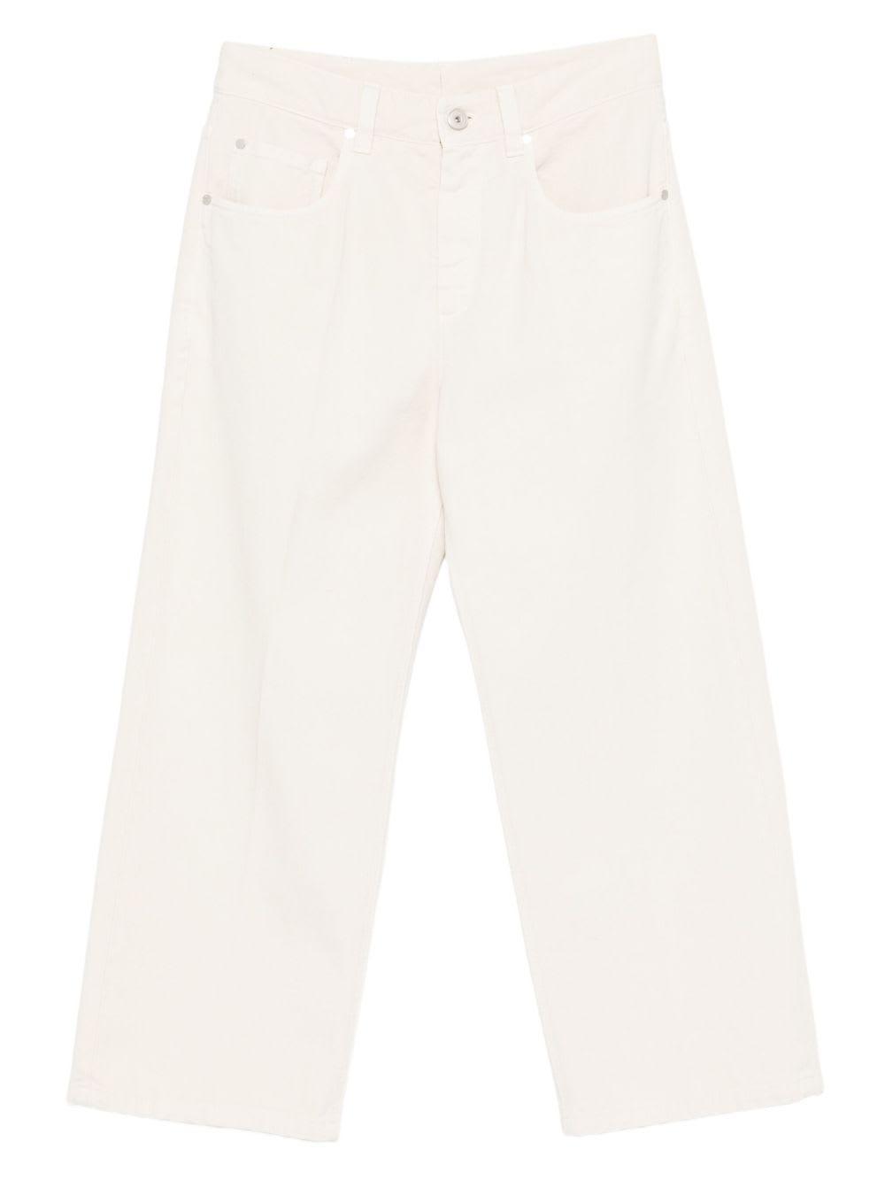 brunello cucinelli off-white five-pocket