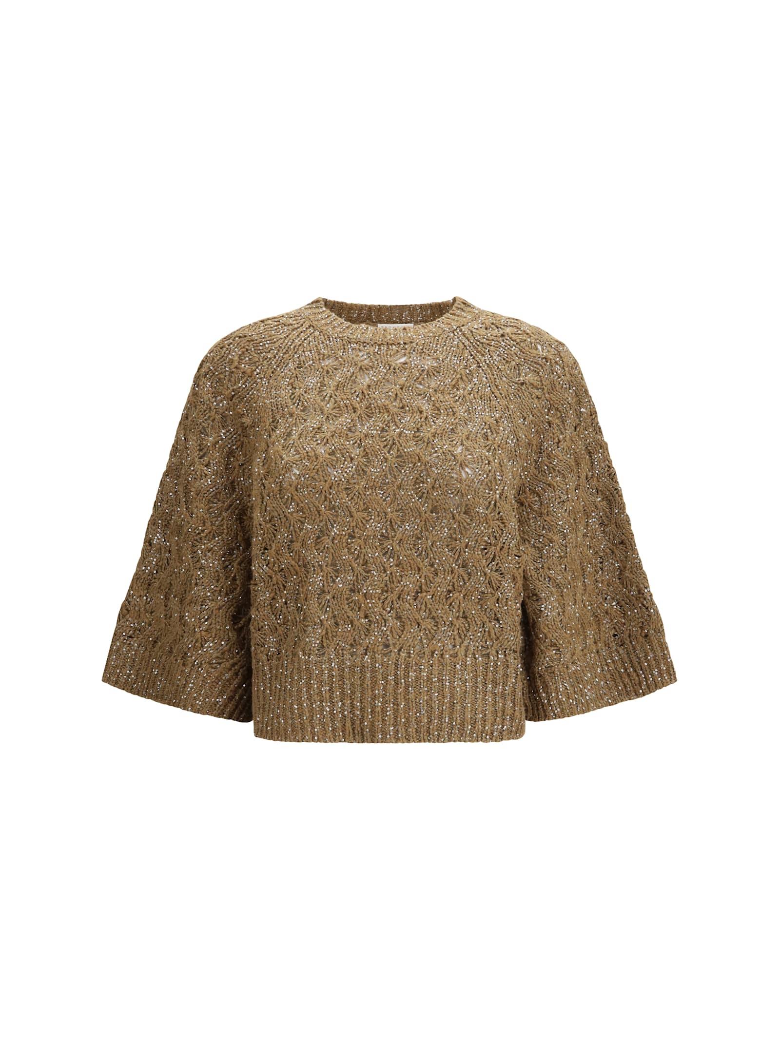 brunello cucinelli open-knit construction sweater