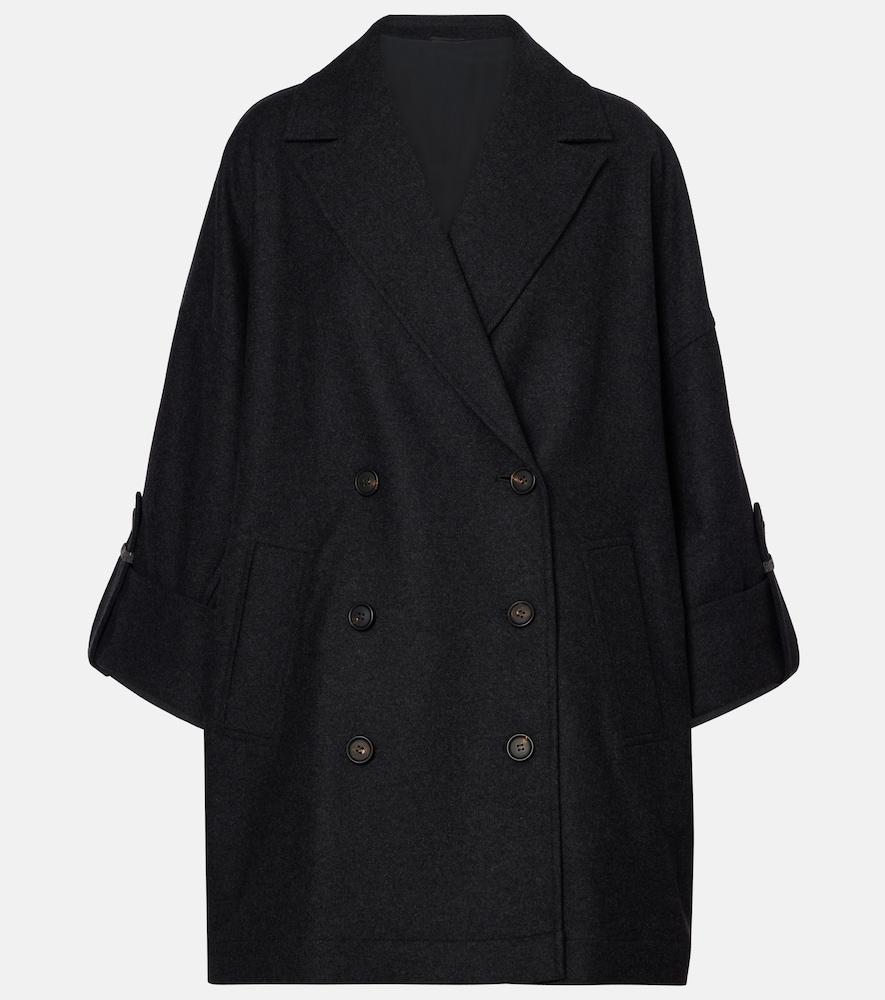 brunello cucinelli oversized wool coat