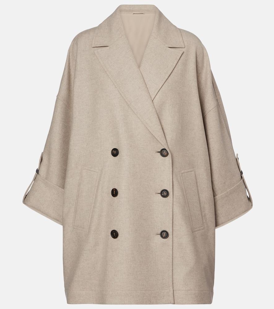 brunello cucinelli oversized wool coat