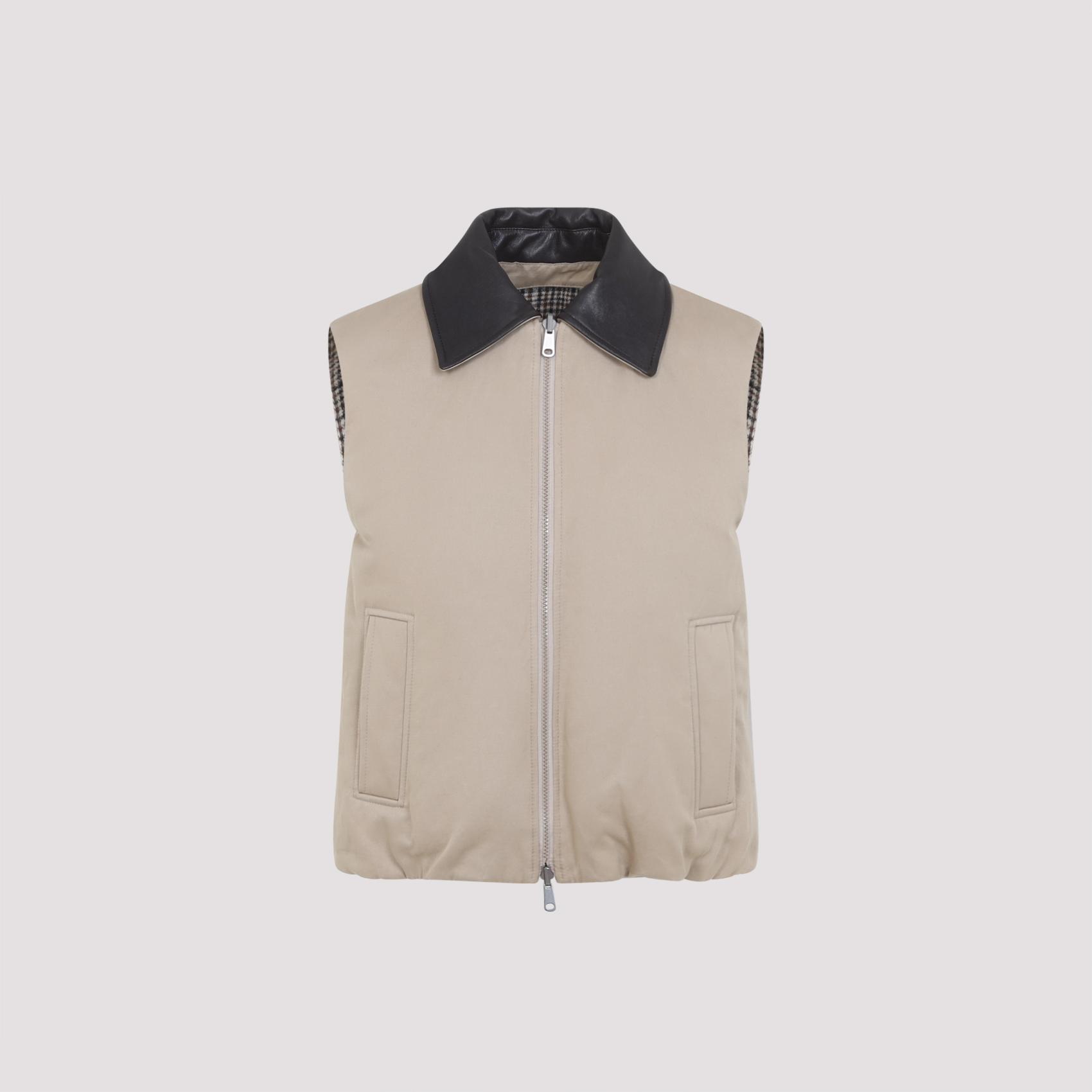 brunello cucinelli padded reversible vest nude & neutrals gilet - women