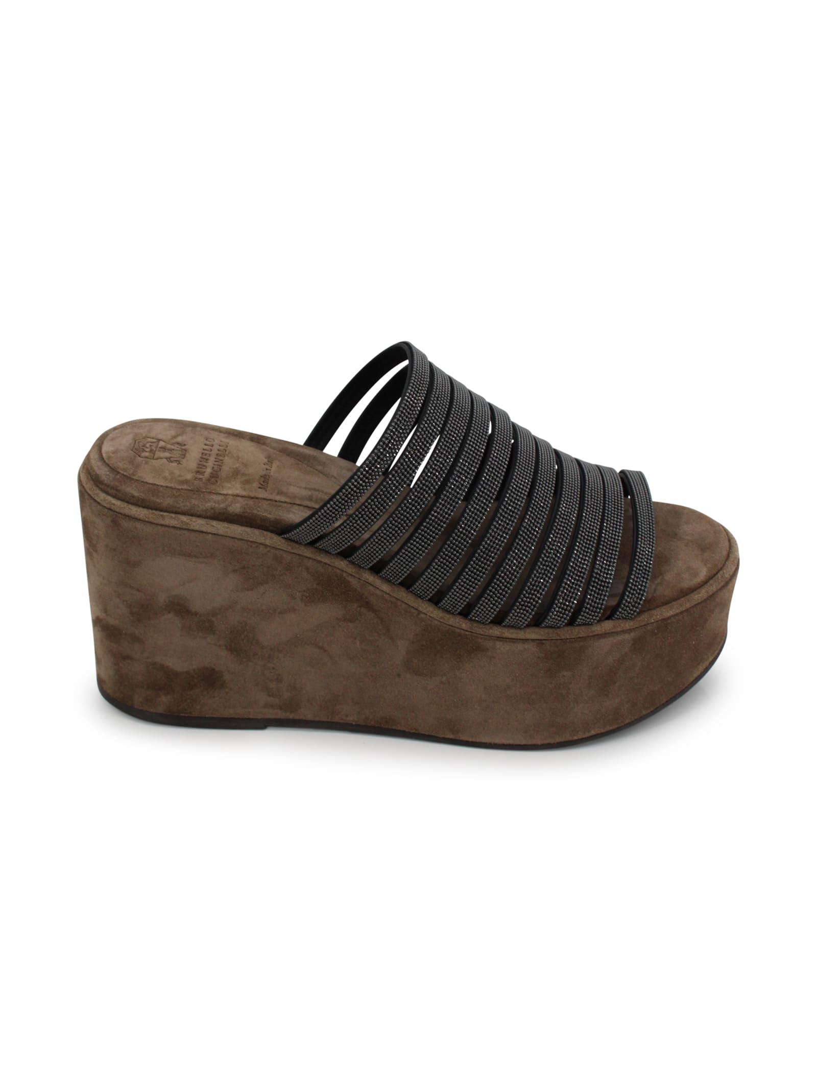 brunello cucinelli platform sandals