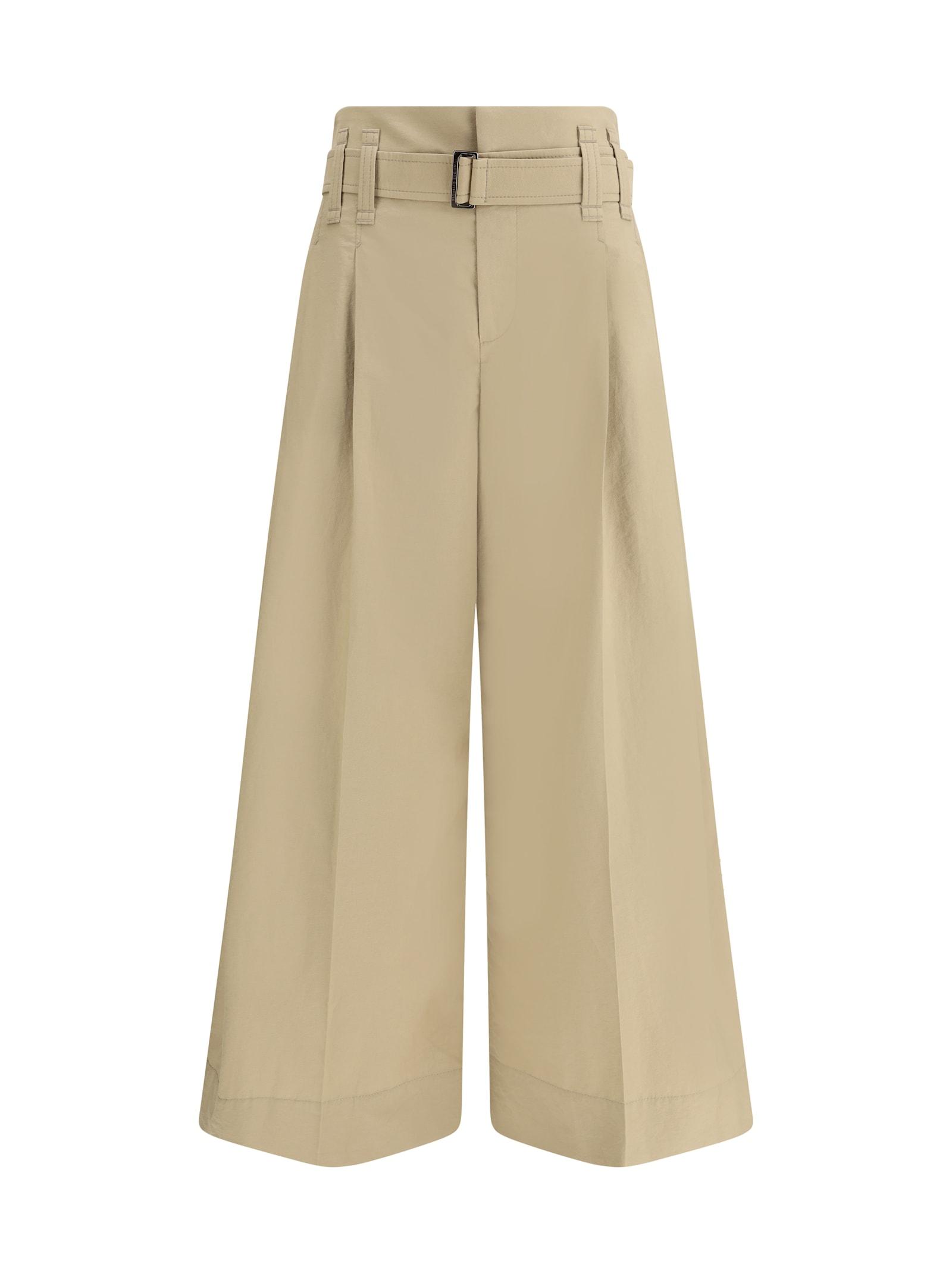 brunello cucinelli pleated crop pants