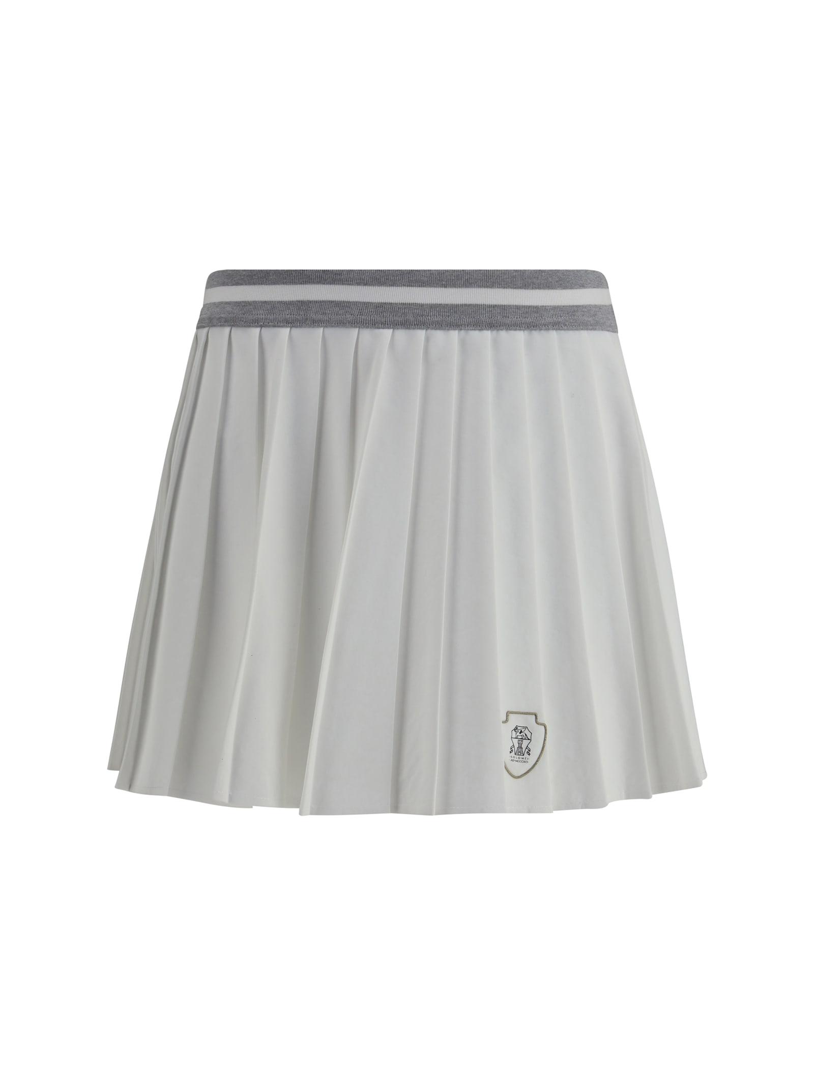 brunello cucinelli pleated skirt