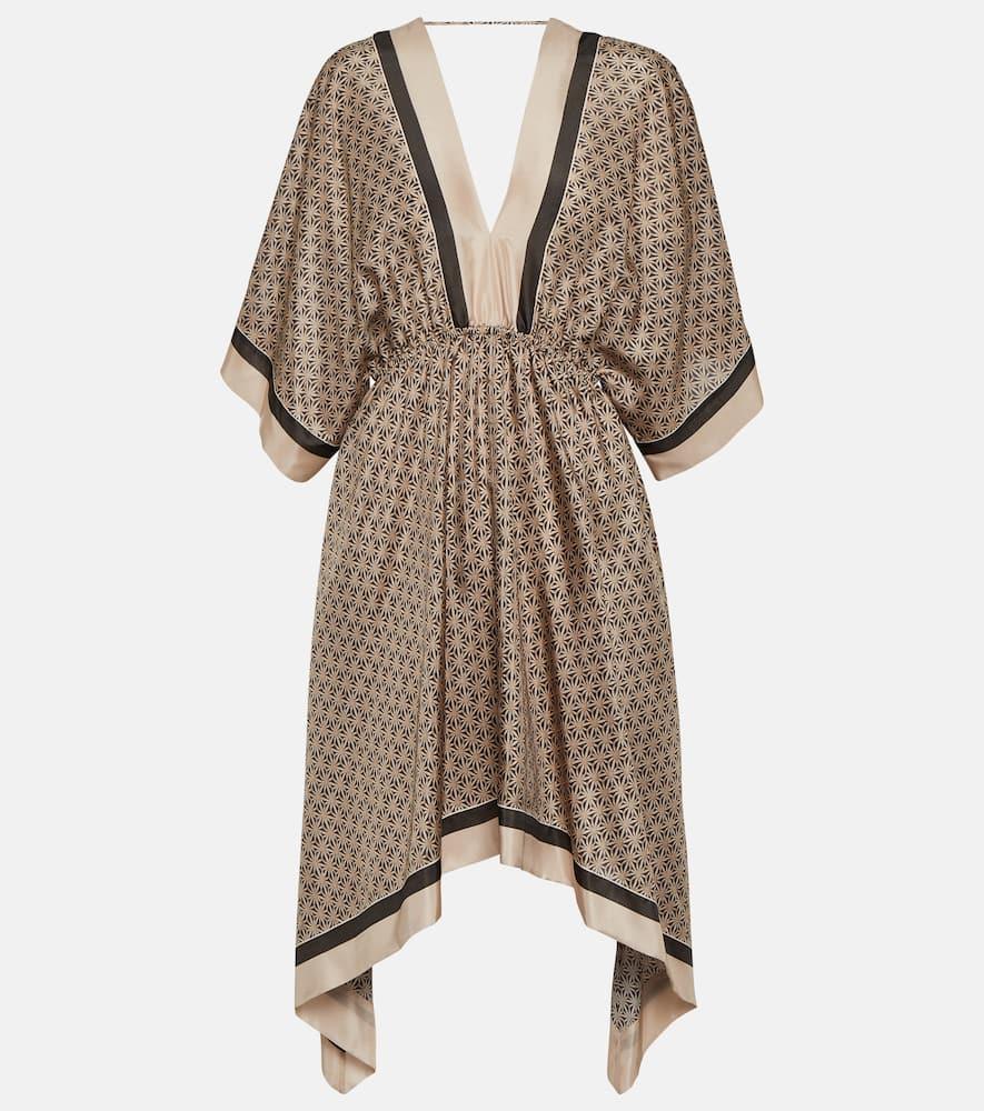 brunello cucinelli printed silk kaftan