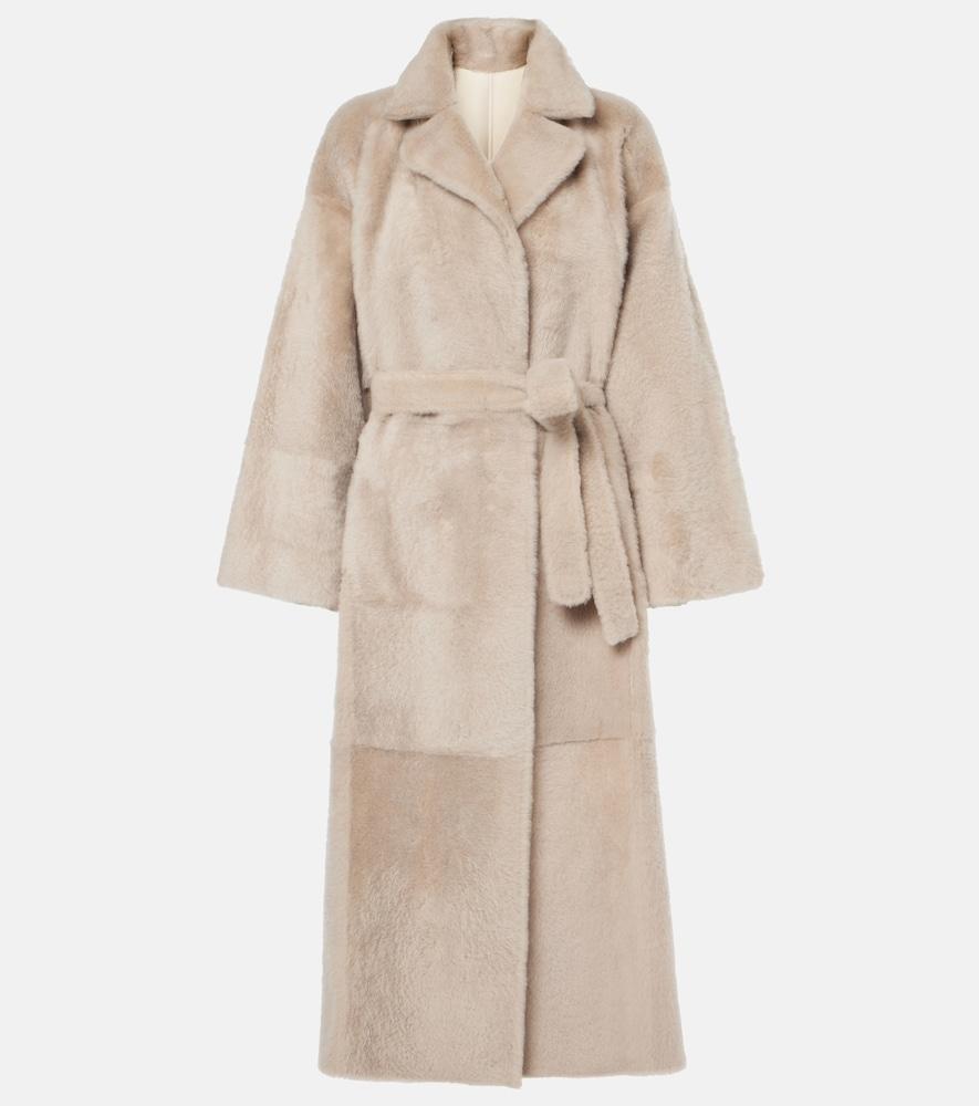 brunello cucinelli reversible shearling and leather coat