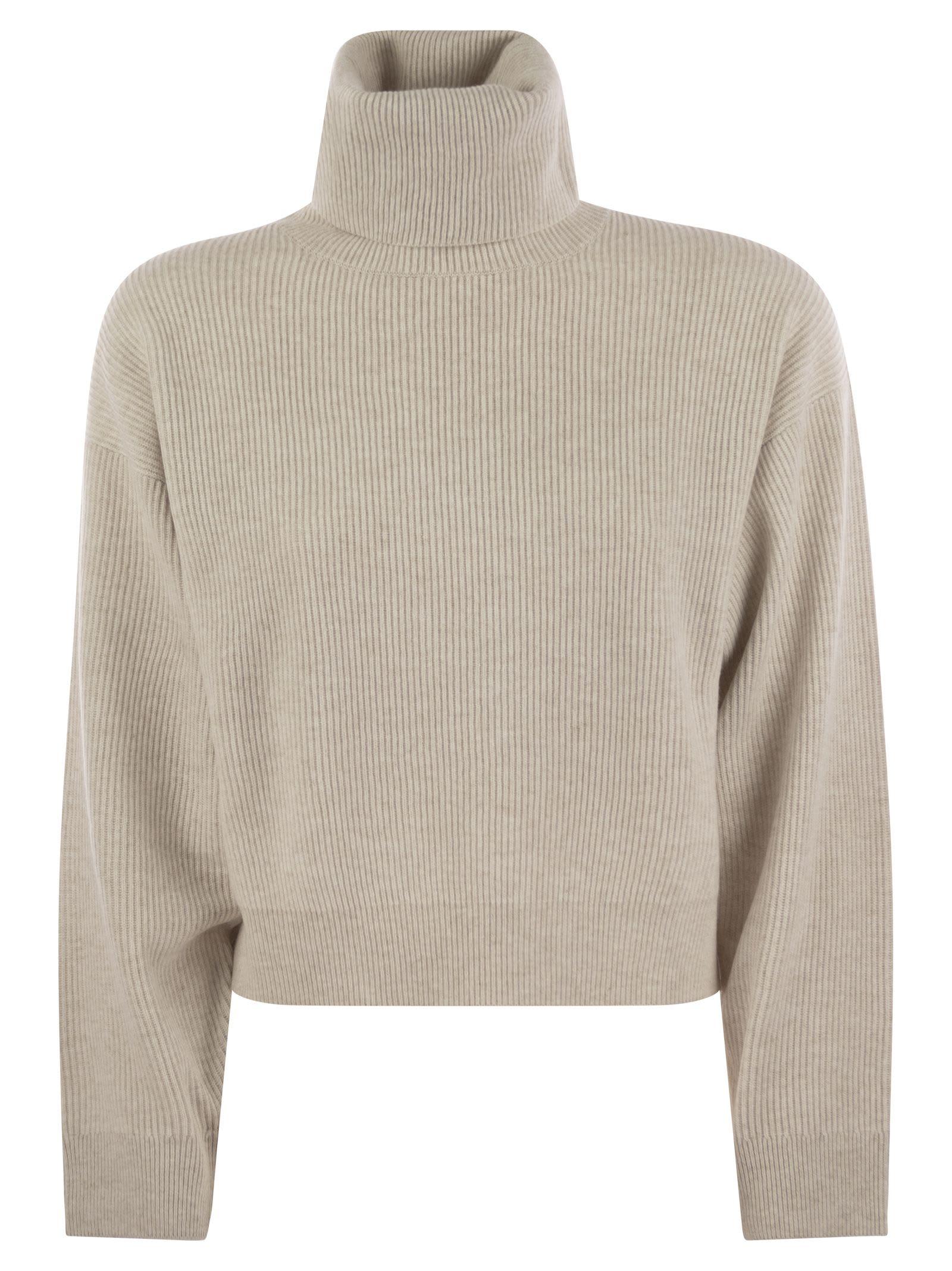 brunello cucinelli ribbed turtleneck sweater