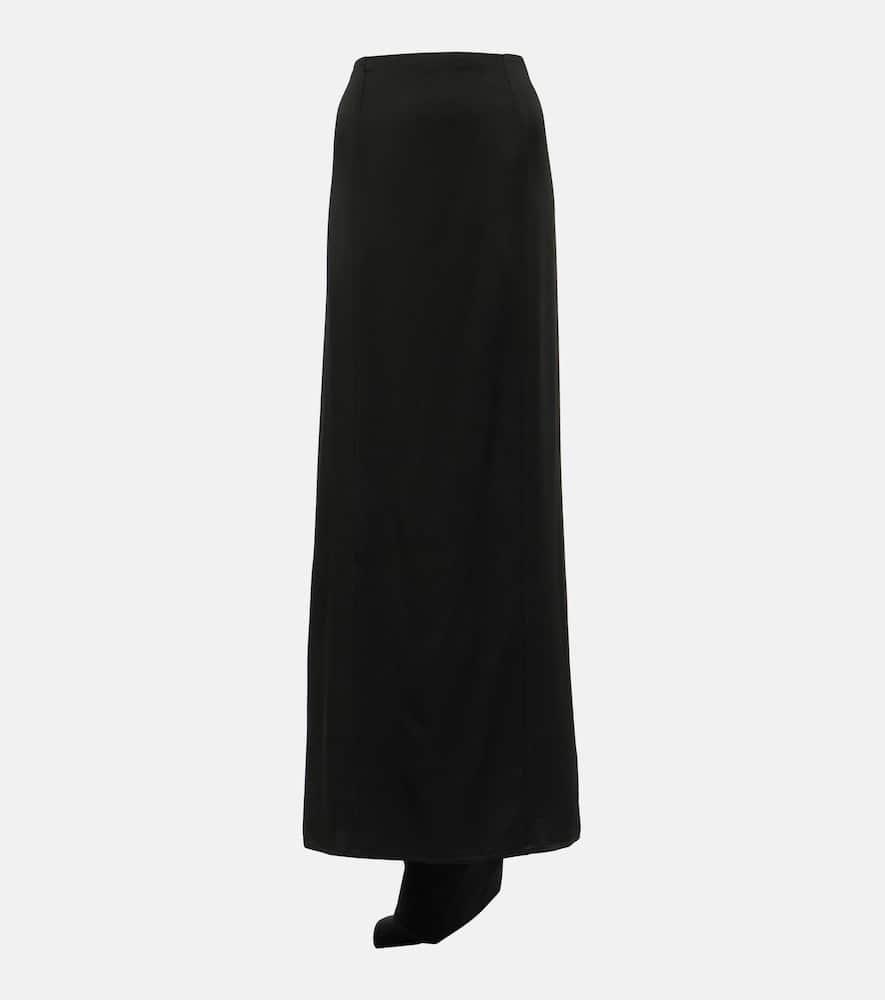 brunello cucinelli satin maxi skirt