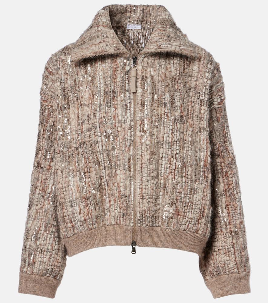 brunello cucinelli sequined mohair