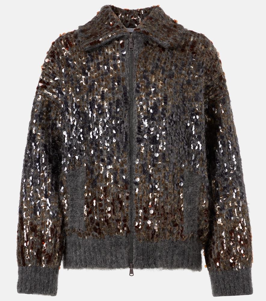 brunello cucinelli sequined mohair