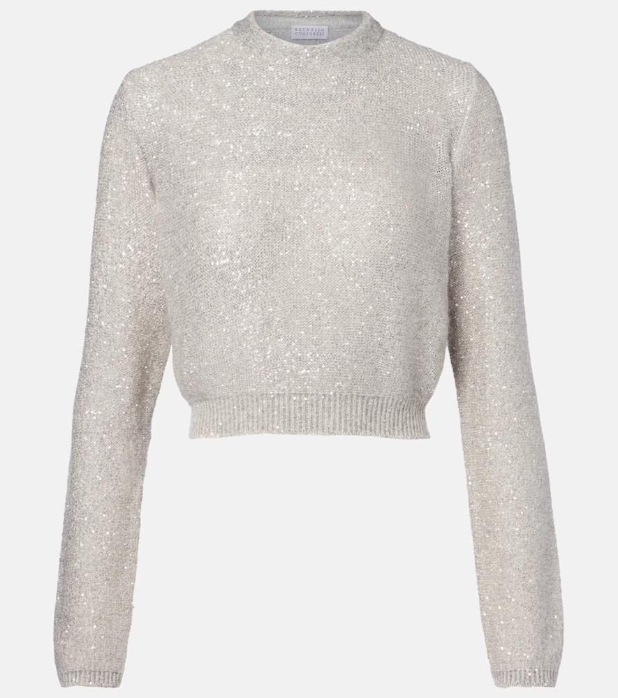brunello cucinelli sequined sweater