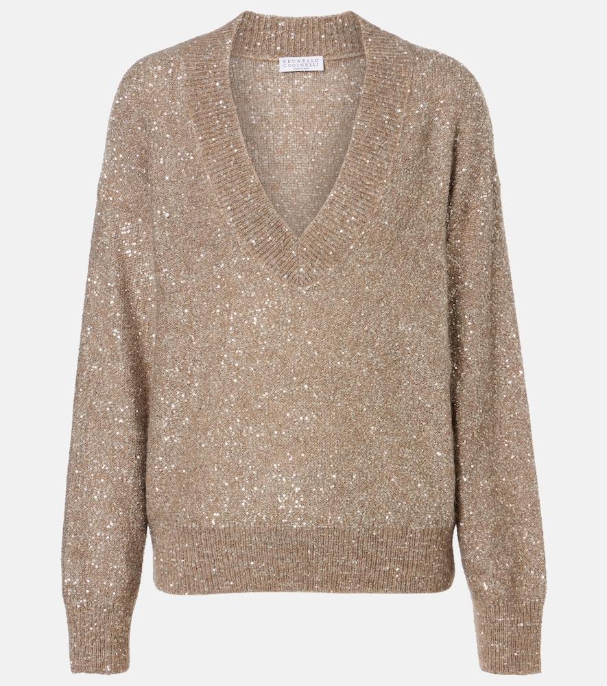 brunello cucinelli sequined sweater
