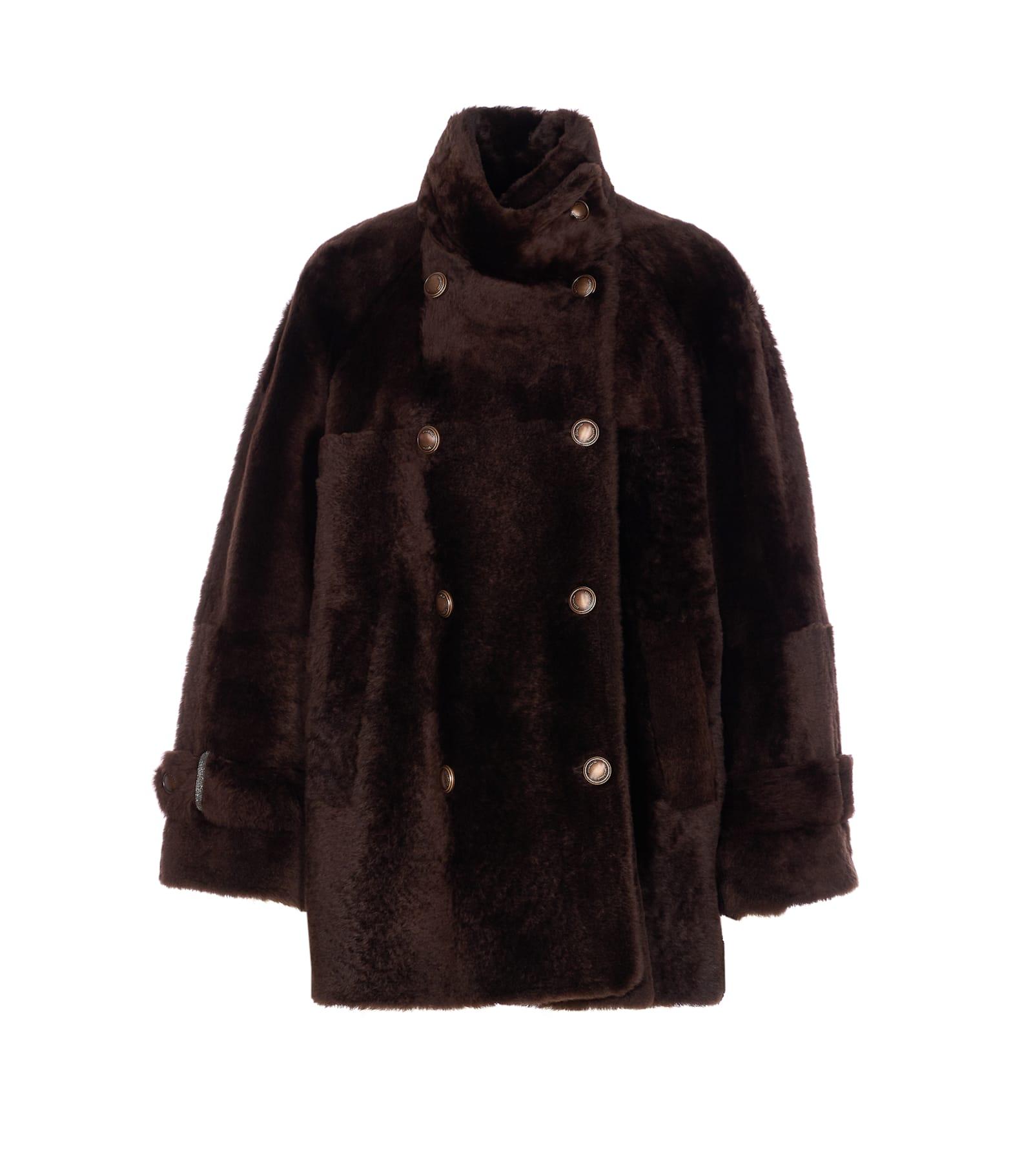 brunello cucinelli shearling jacket