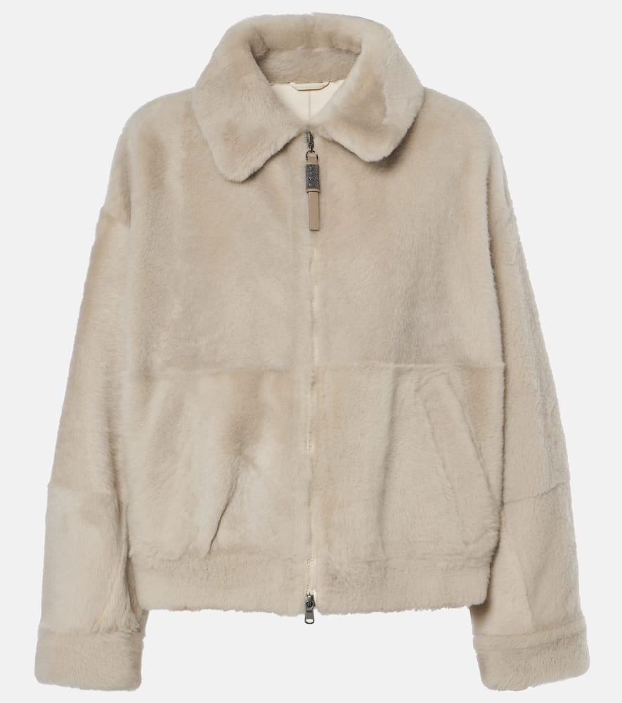 brunello cucinelli shearling jacket