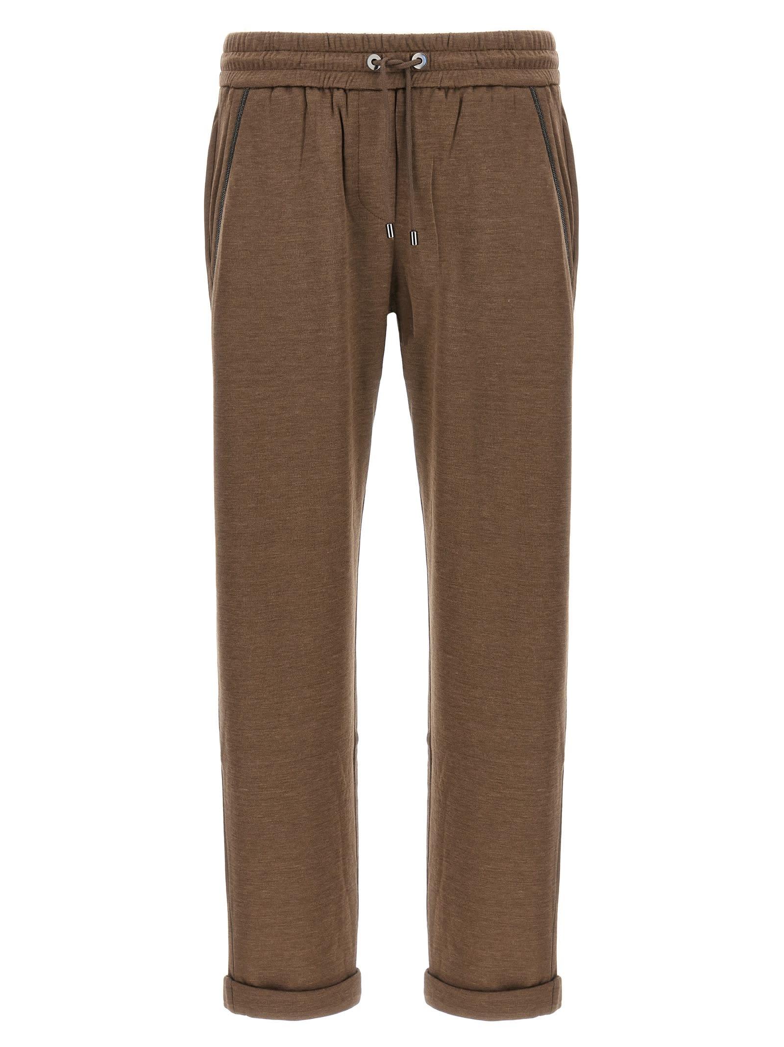 brunello cucinelli shiny pocket detail joggers