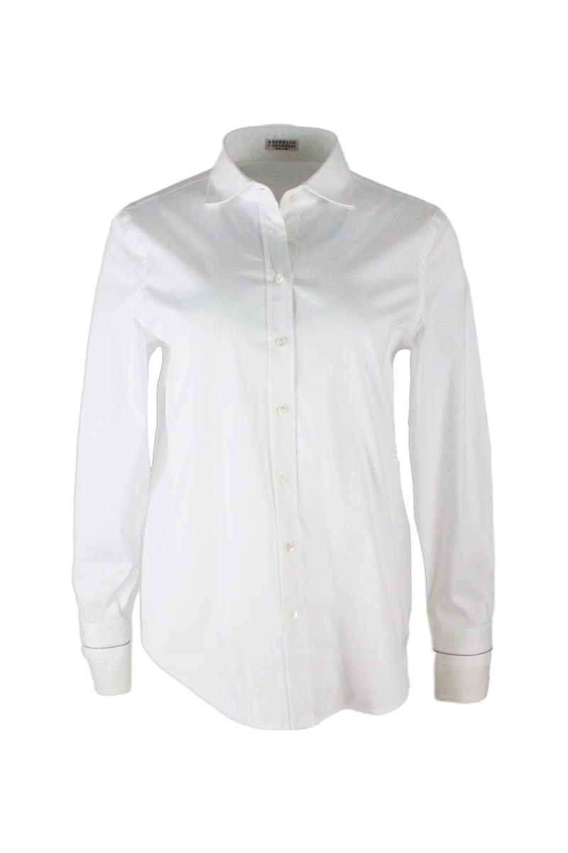 brunello cucinelli shirt in cotton stretch