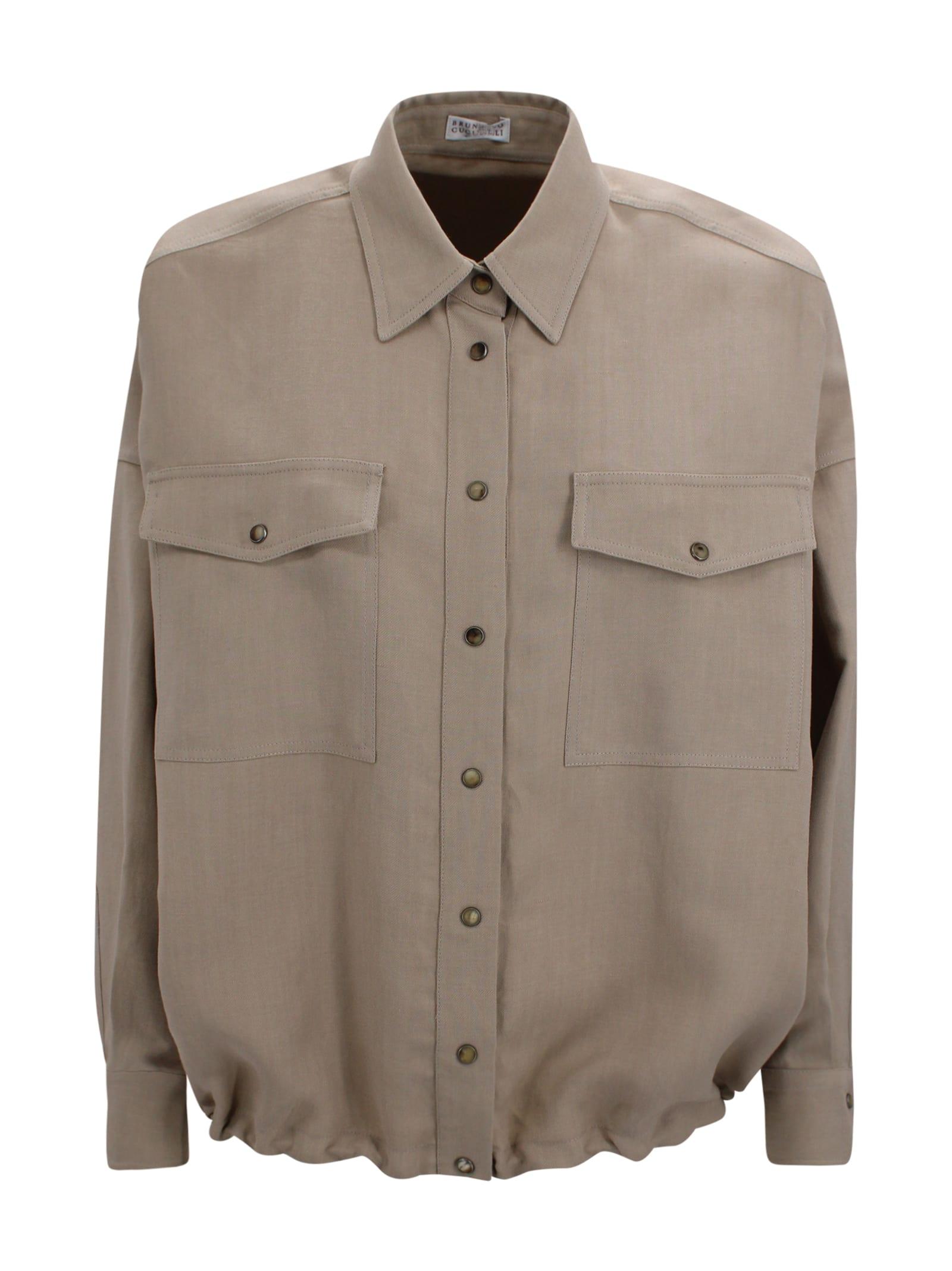 brunello cucinelli shirt with patch pockets