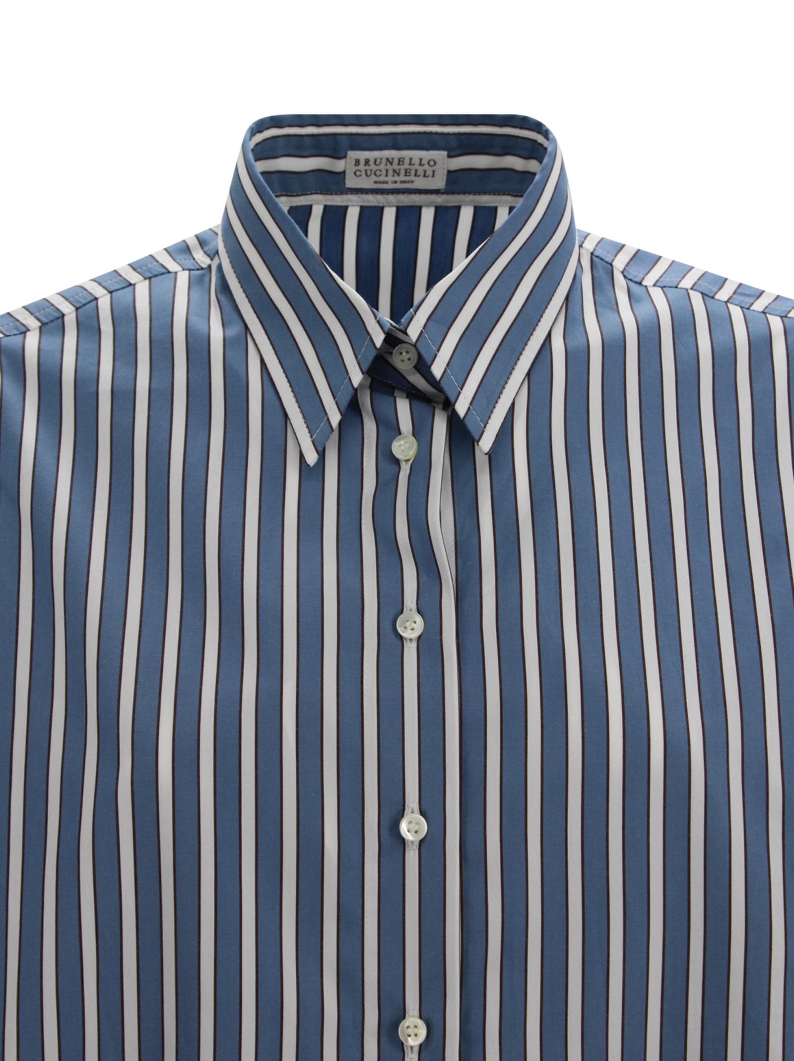brunello cucinelli shirts light blue cotton - women