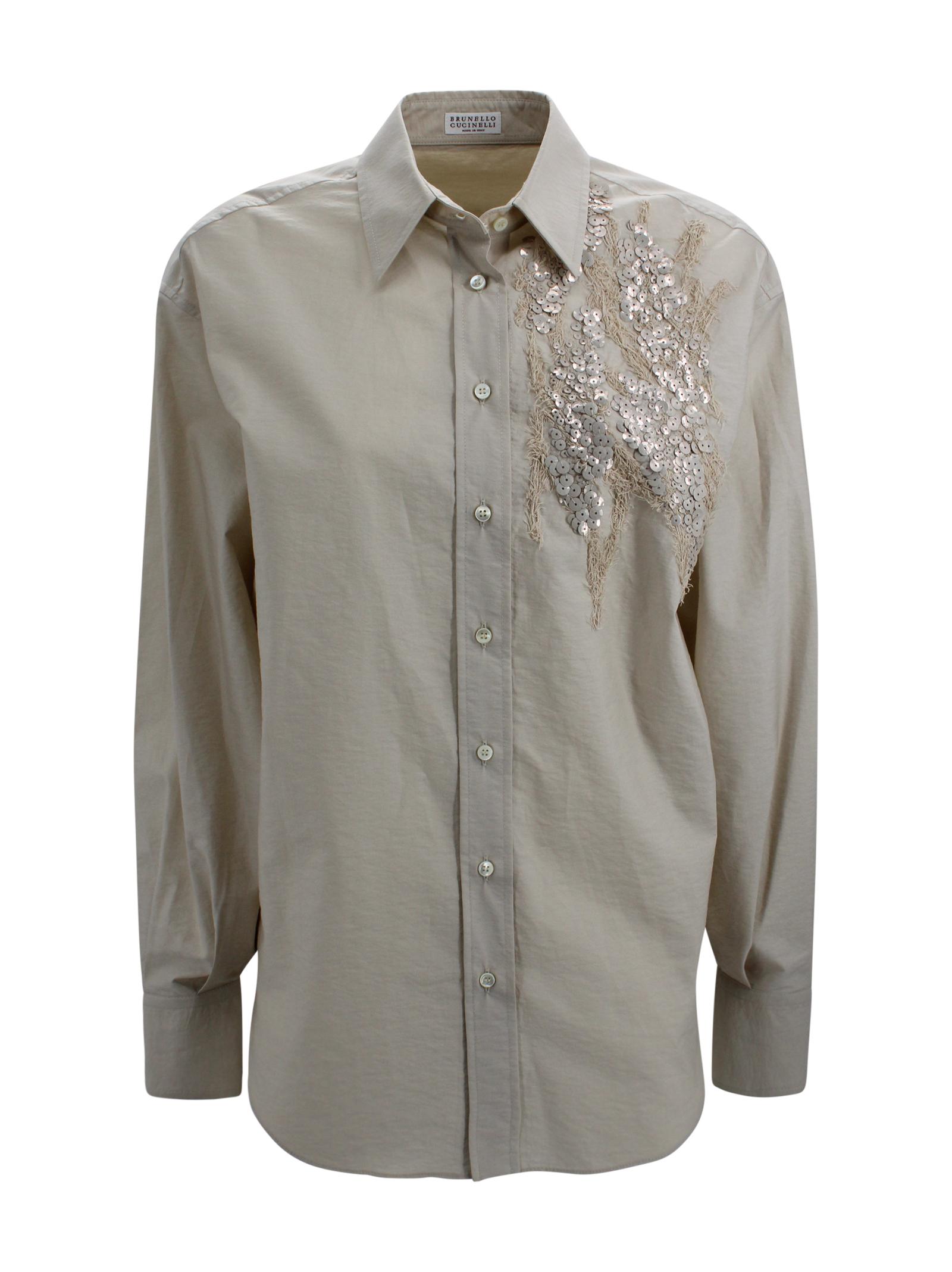 brunello cucinelli shirts quarzo cotton - women