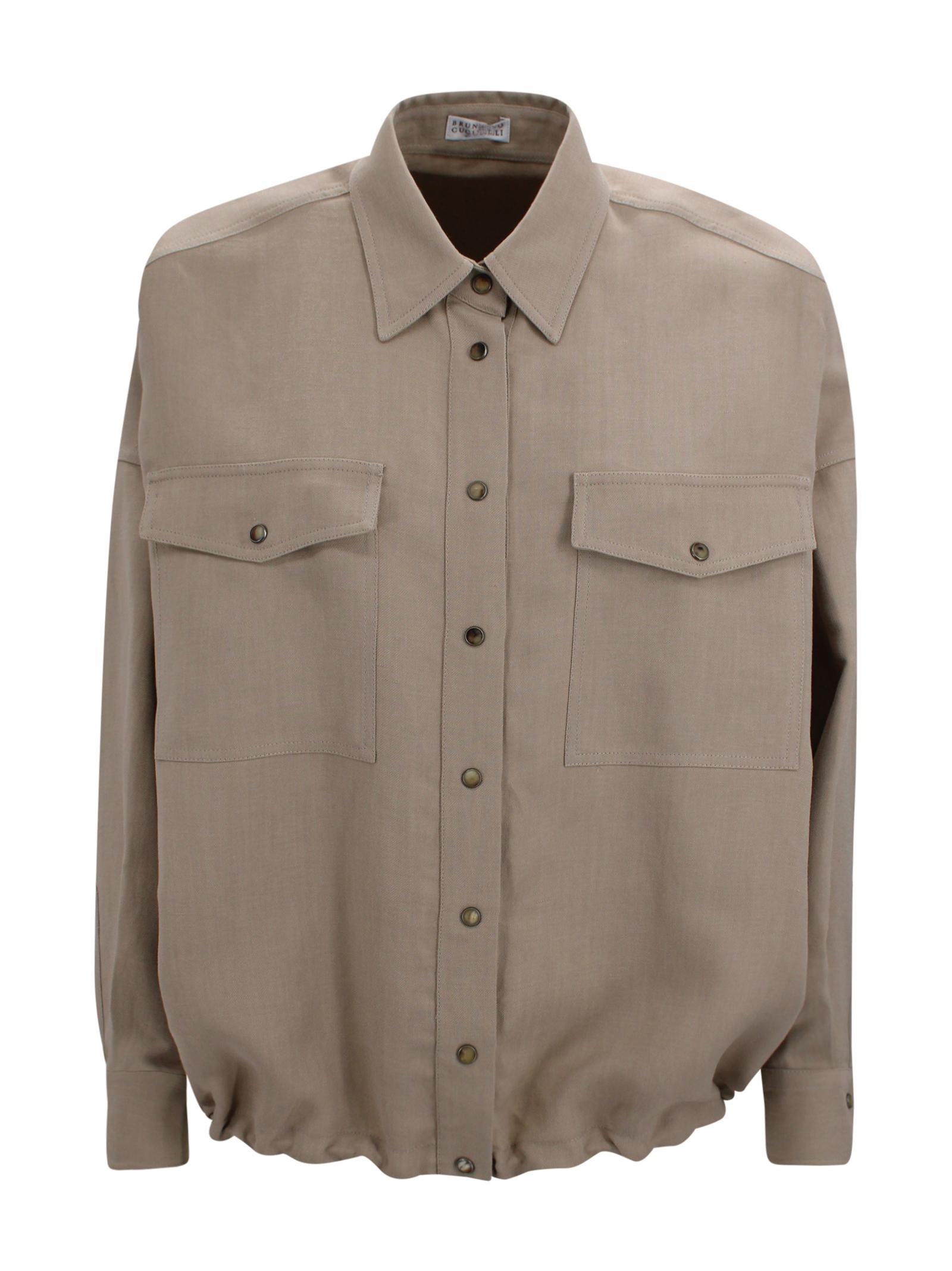 brunello cucinelli shirts sand viscose - women