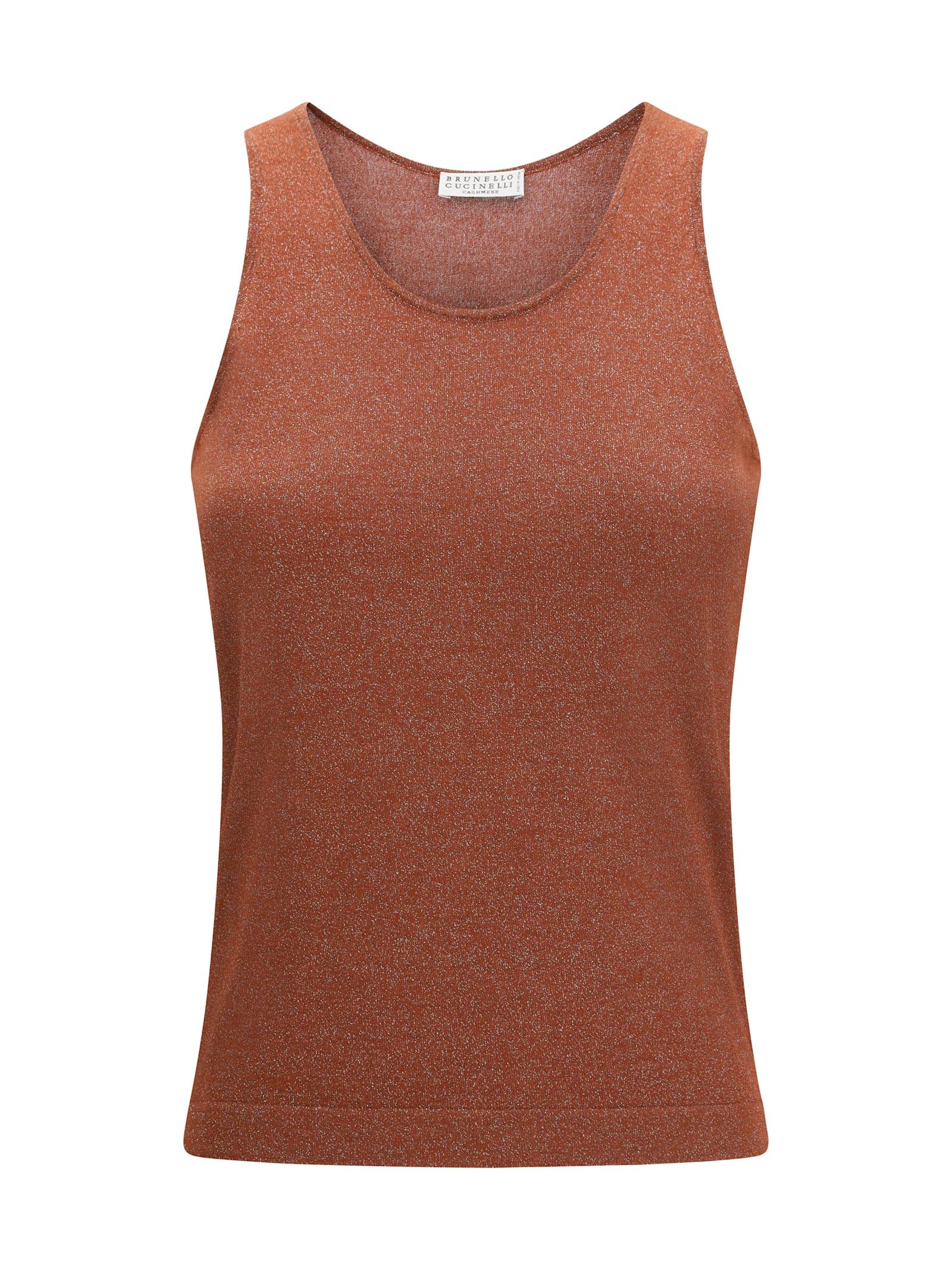 brunello cucinelli sparkling knit tank top