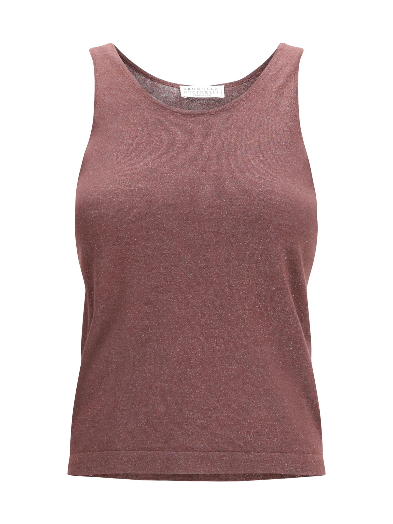brunello cucinelli sparkling knit tank top