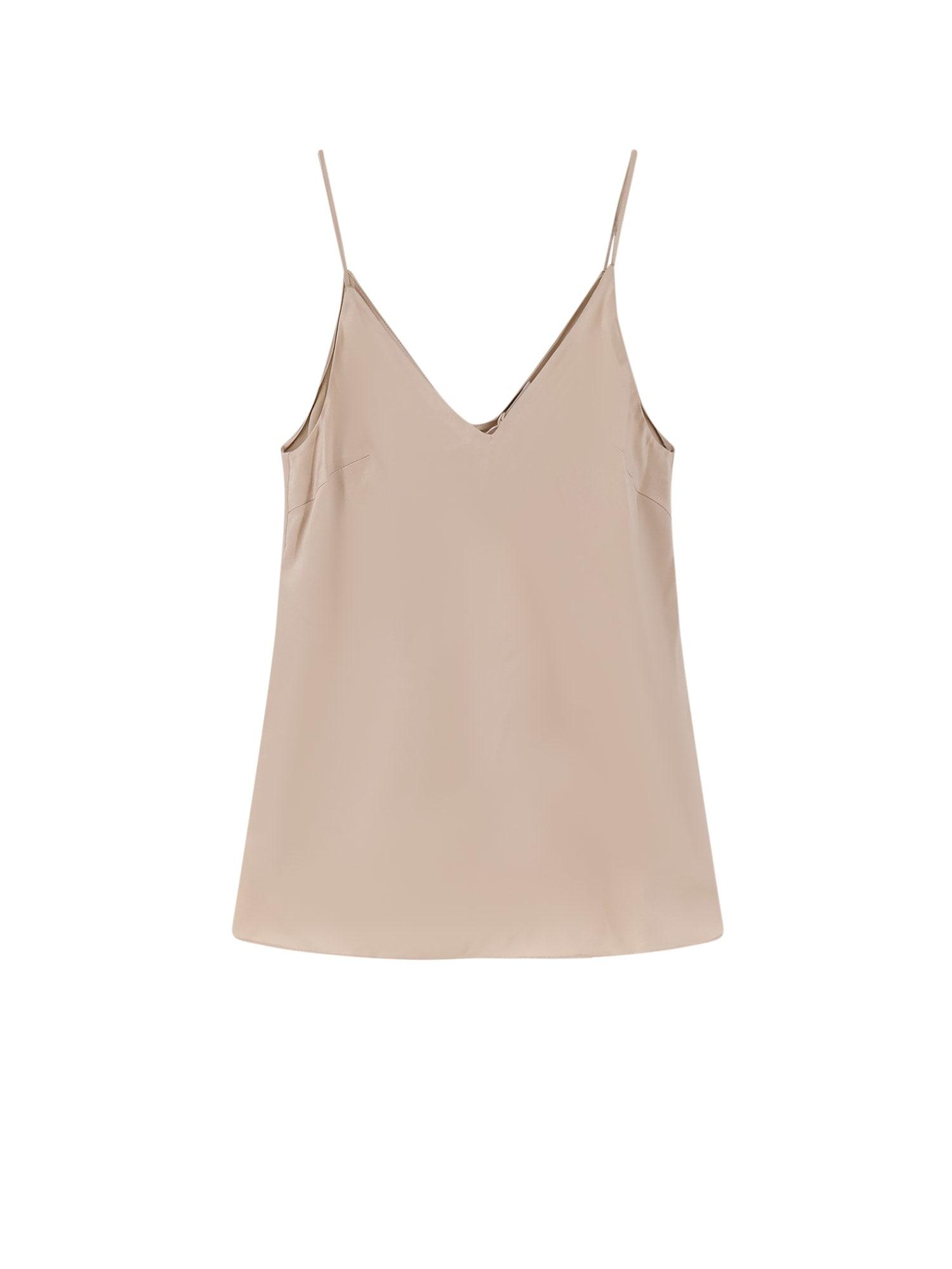 brunello cucinelli stretch silk top