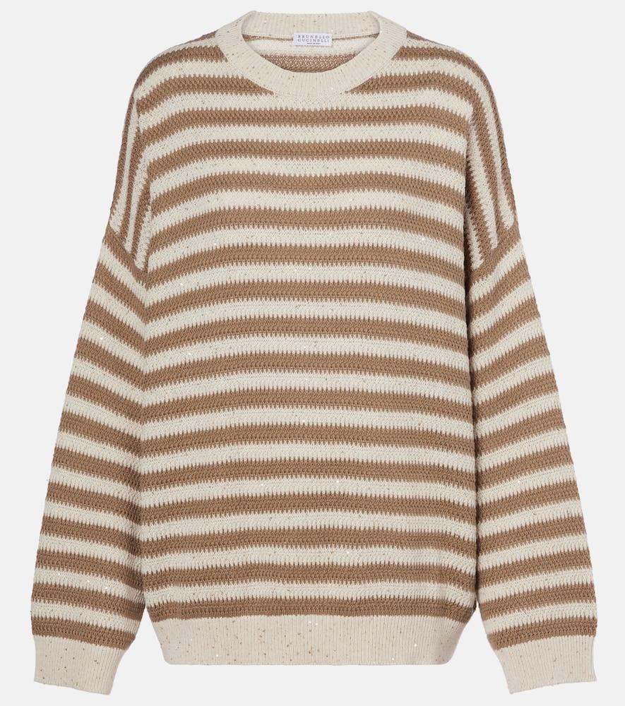 brunello cucinelli striped cotton
