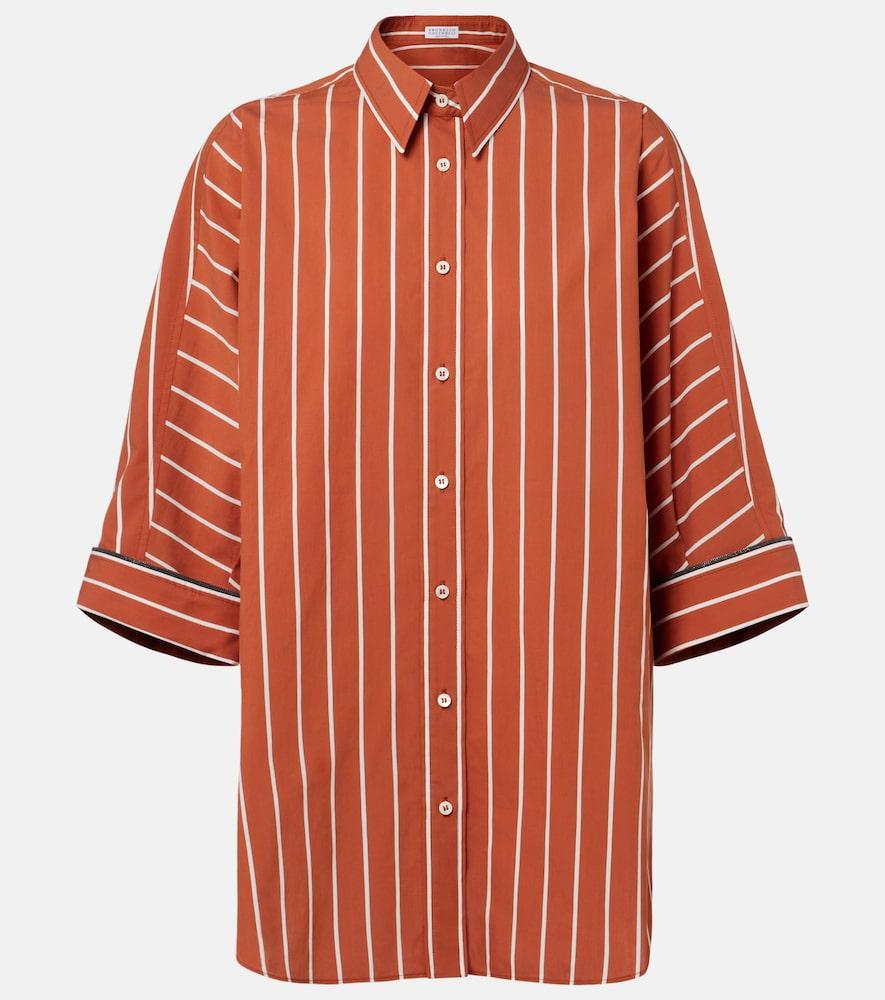 brunello cucinelli striped cotton