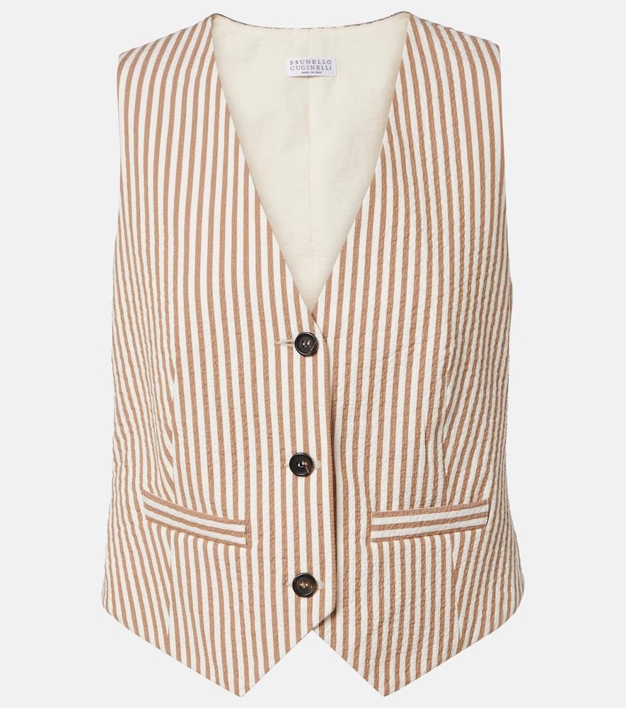 brunello cucinelli striped cotton